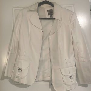Jacket - belted white